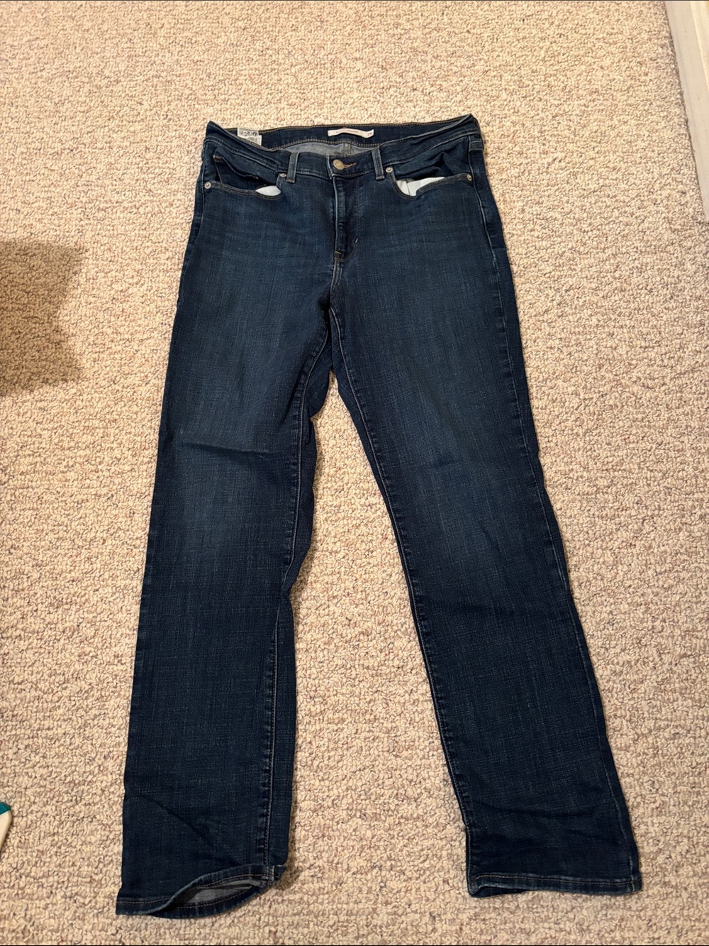Levi's Women's Dark Indigo Straight Leg Jeans